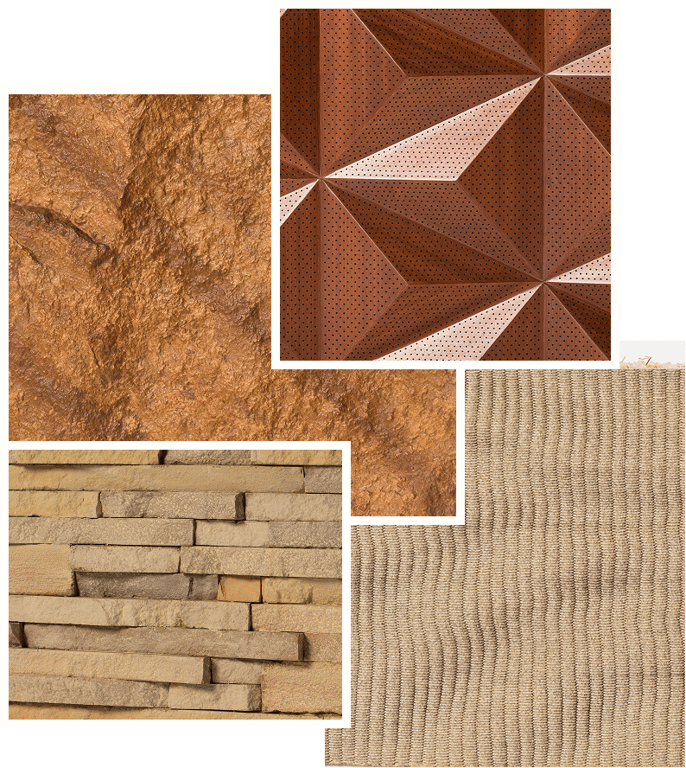 collage of different materials